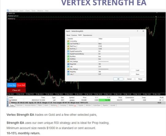 VERTEX STRENGTH EA MT4 + SETFILE