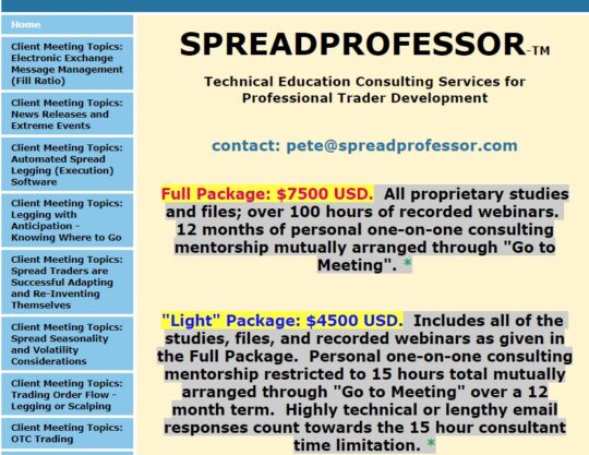 SpreadProfessor Futures Spread Trading Course