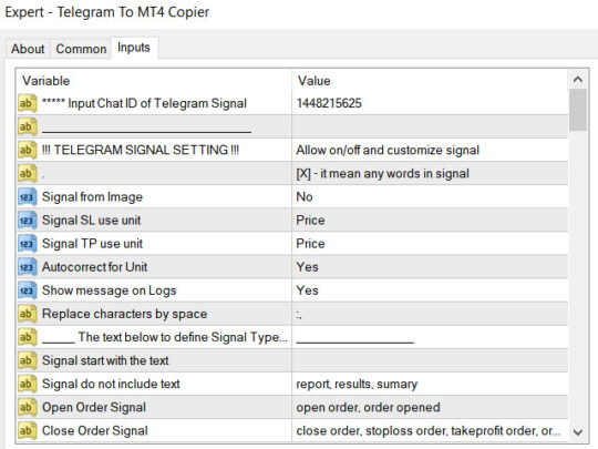 Telegram To MT4 Copier V6.32