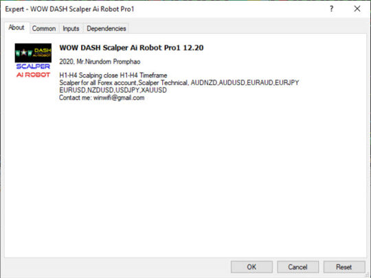 WOW Dash Scalper Ai Robot Pro1 EA MT4