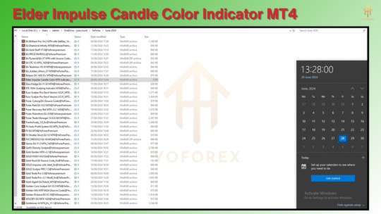 Elder Impulse Candle Color Indicator