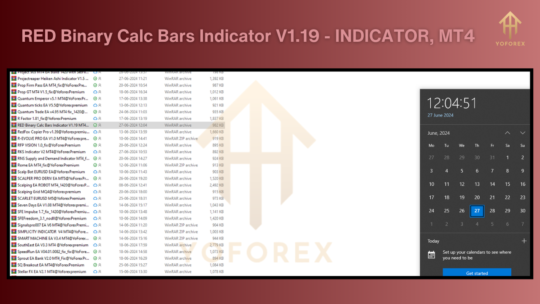 RED Binary Calc Bars Indicator V1.19