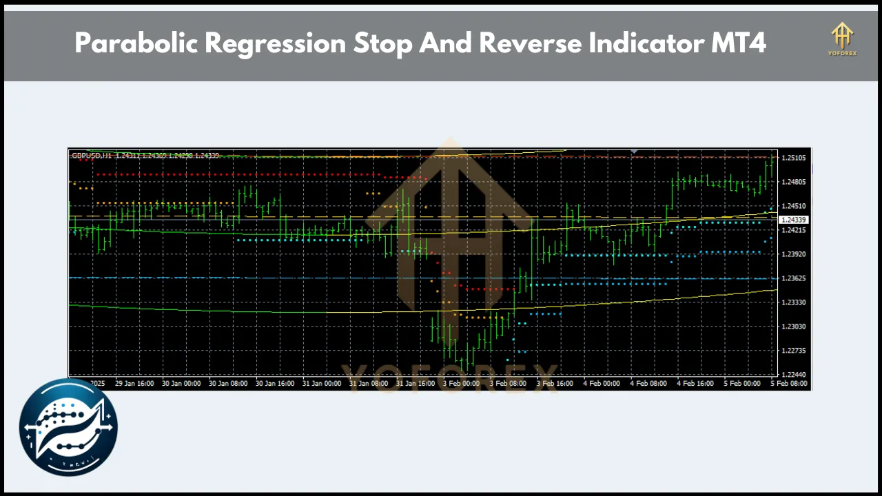 Parabolic Regression Stop And Reverse Indicator 3 Parabolic Regression Stop And Reverse Indicator MT4