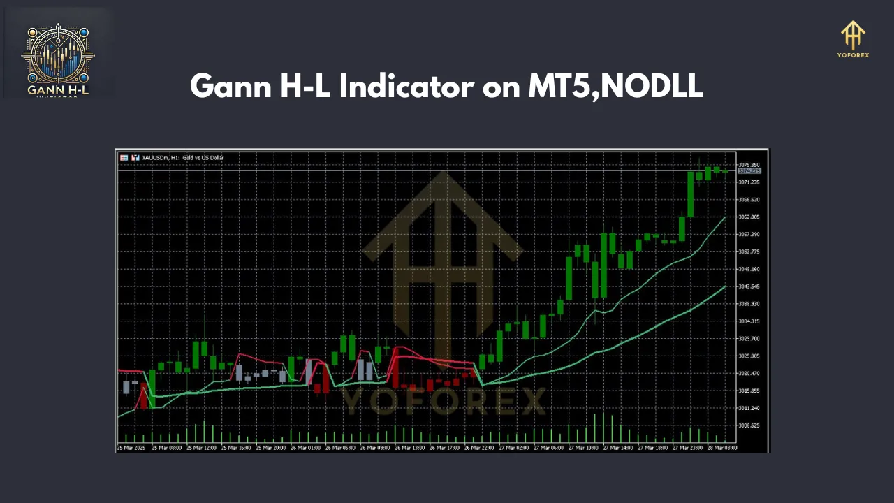 Gann H-L Indicator V1.0 2 Gann H-L Indicator on MT5