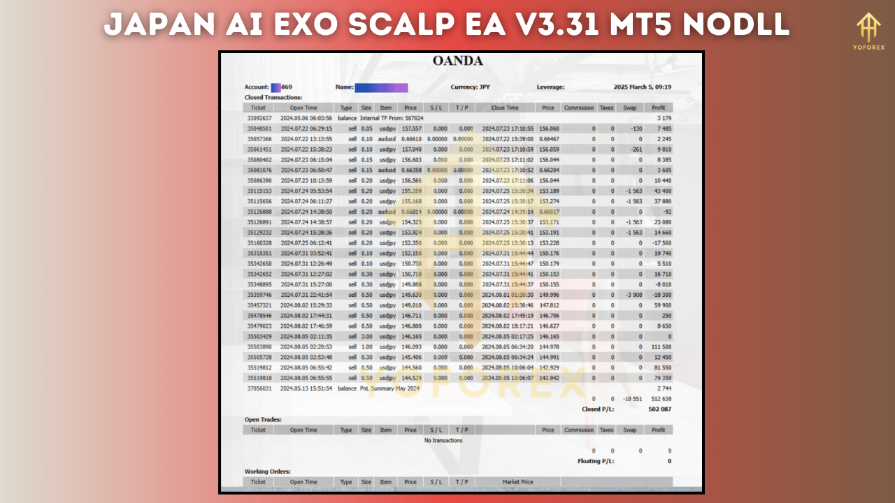 Japan AI Exo Scalp EA V3.31