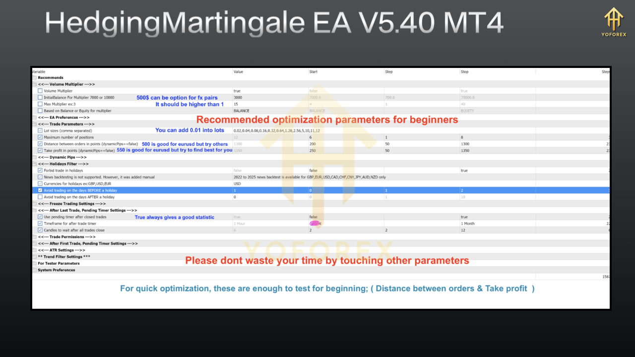 HedgingMartingale EA V5.40