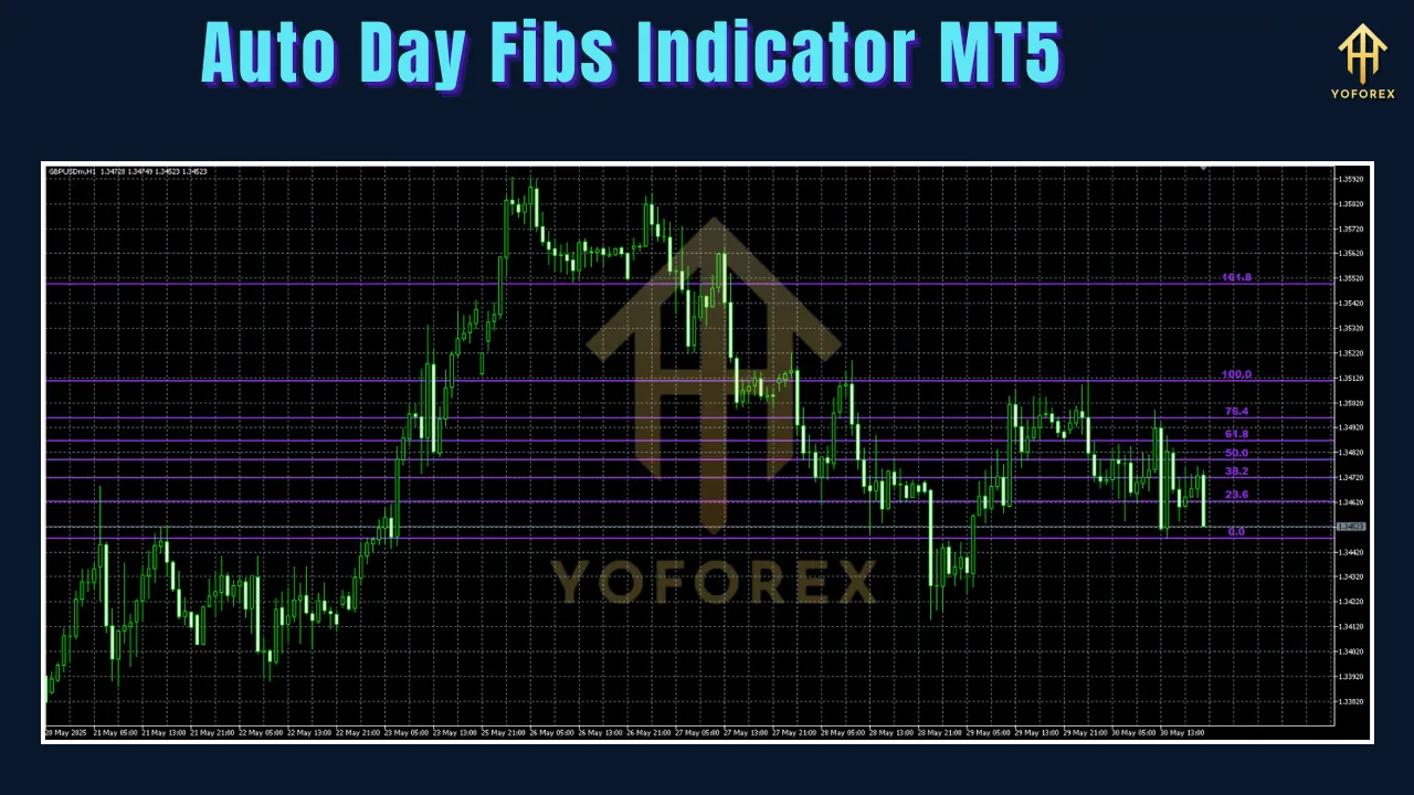 Auto Day Fibs Indicator MT5 2 Auto Day Fibs Indicator MT5