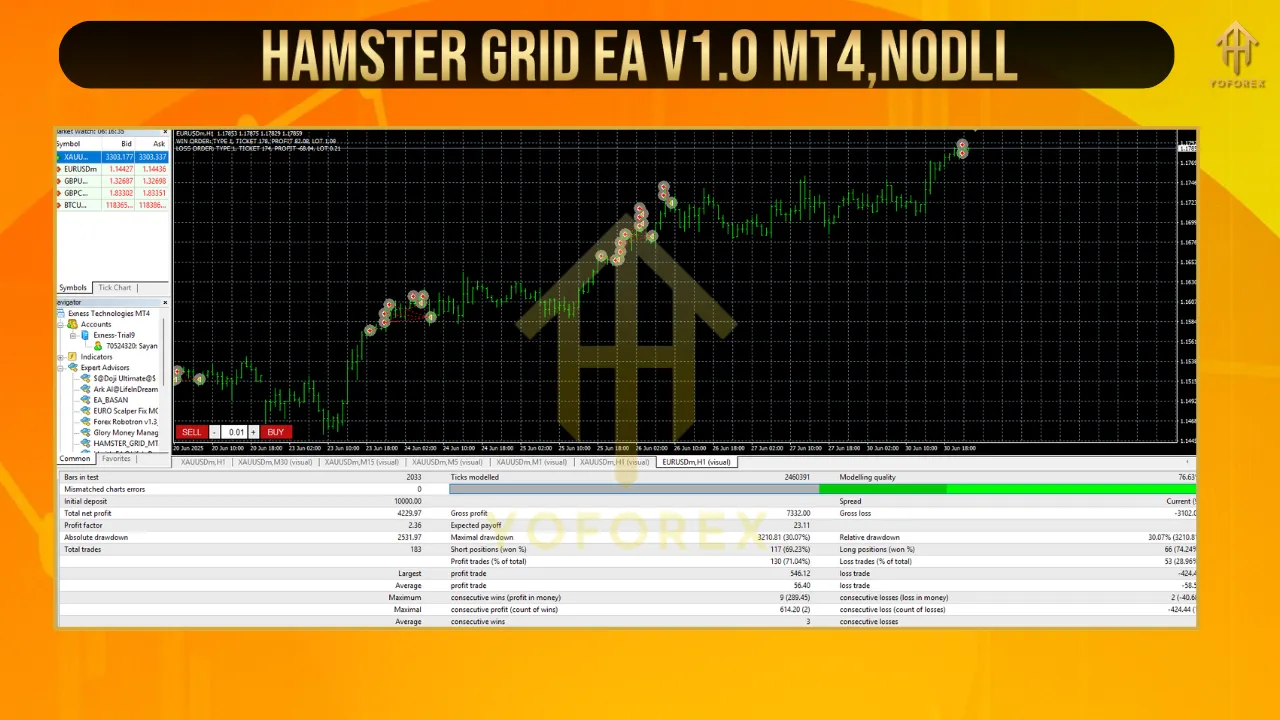 Hamster Grid EA V1.0 MT4 3 HFT Fast M1 Gold Scalper EA V6.2 MT4 3