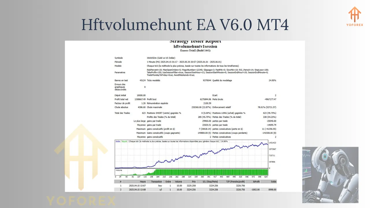 HFTVolumeHunt EA V6.0 MT4 4 Hftvolumehunt EA V6.0 MT4 2