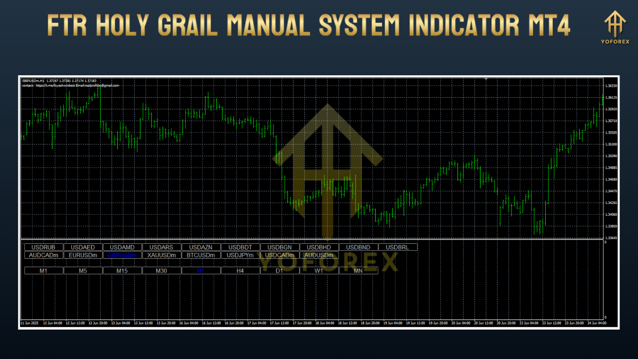 FTR Holy Grail Manual System Indicator MT4