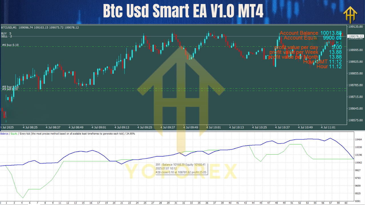 BTC USD Smart EA V1.0 MT4