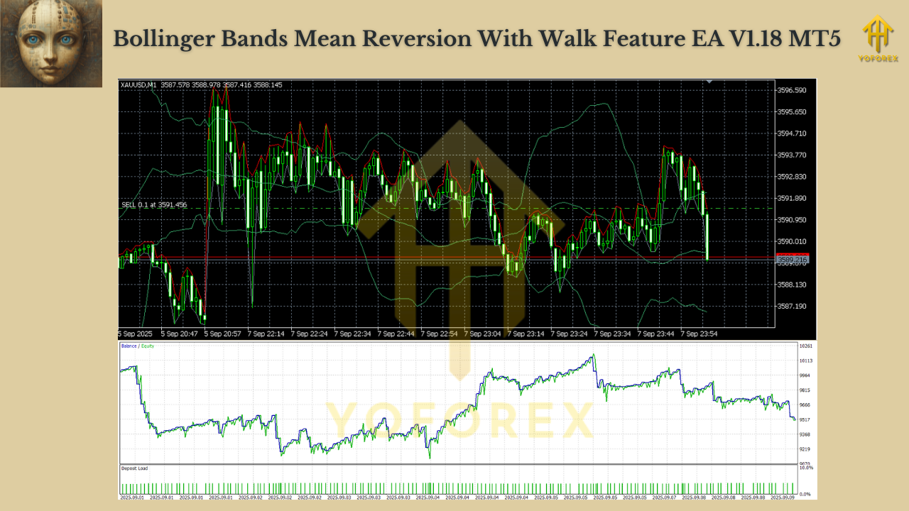 Bollinger Bands Mean Reversion With Walk Feature EA V1.18 MT5