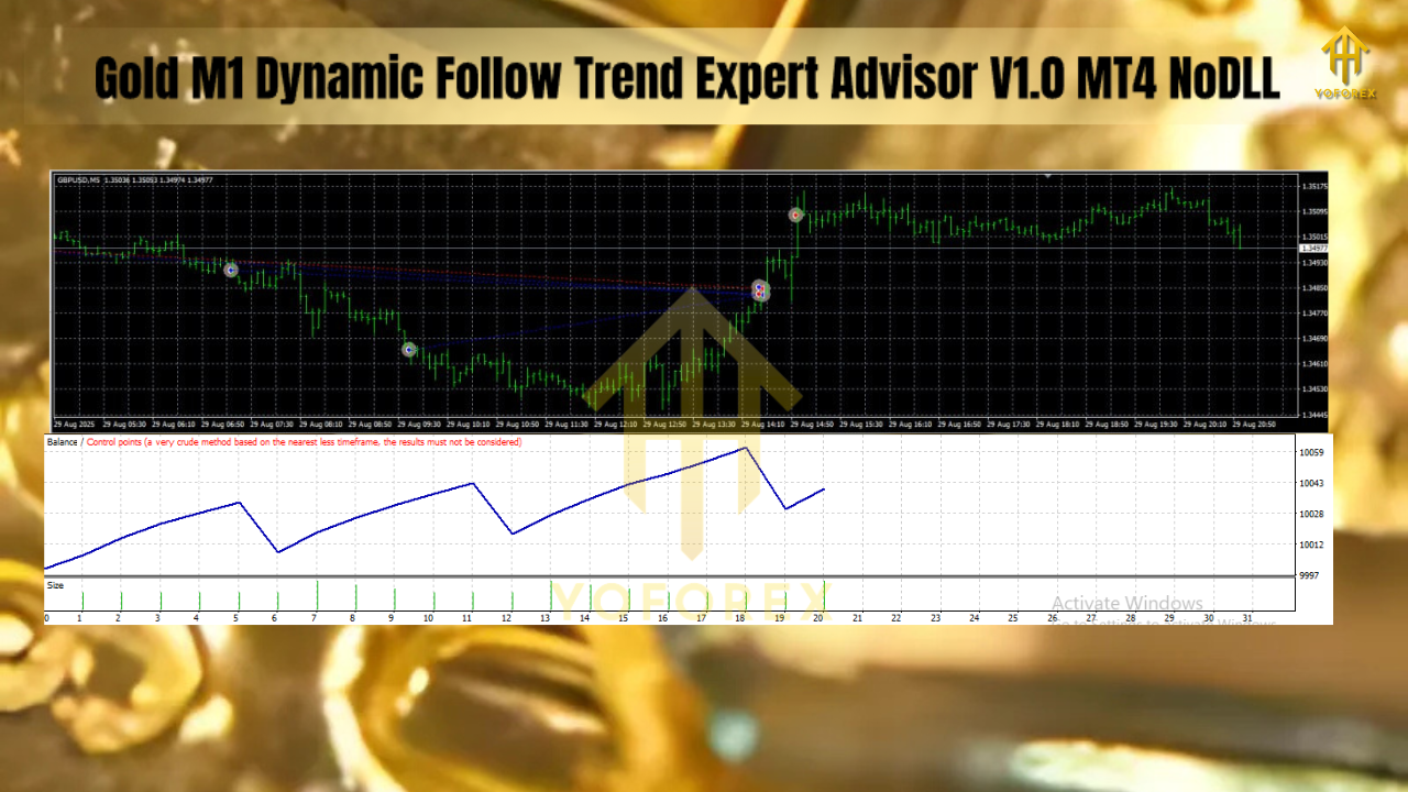 Gold M1 Dynamic Follow Trend Expert Advisor V1.0 MT4 2
