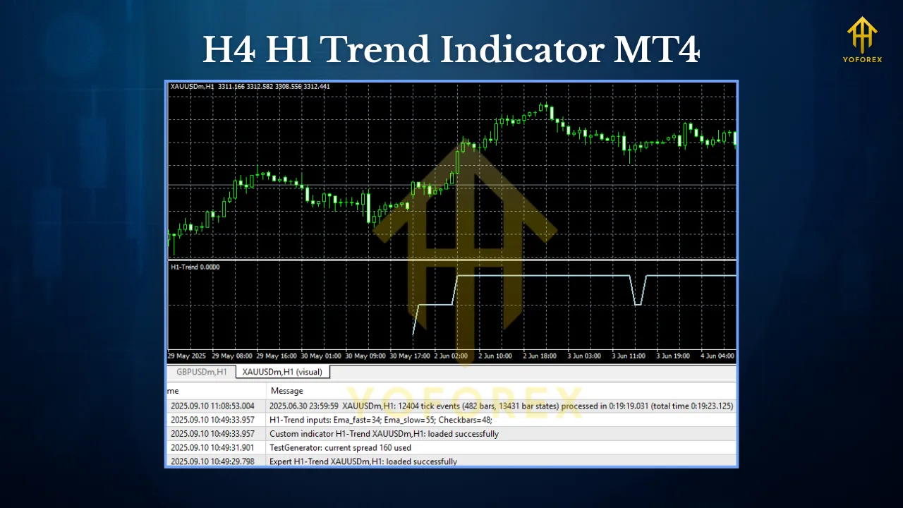 H4 H1 Trend Indicator MT4 2 RSI Strategy EA 1 1