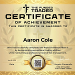 YoForex Clears a Funded Trader Prop Firm Account for Aaron Cole