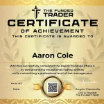 YoForex Clears a Funded Trader Prop Firm Account for Aaron Cole