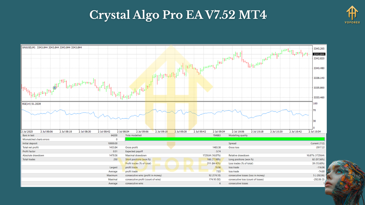 Crystal Algo Pro EA V7.52 MT4