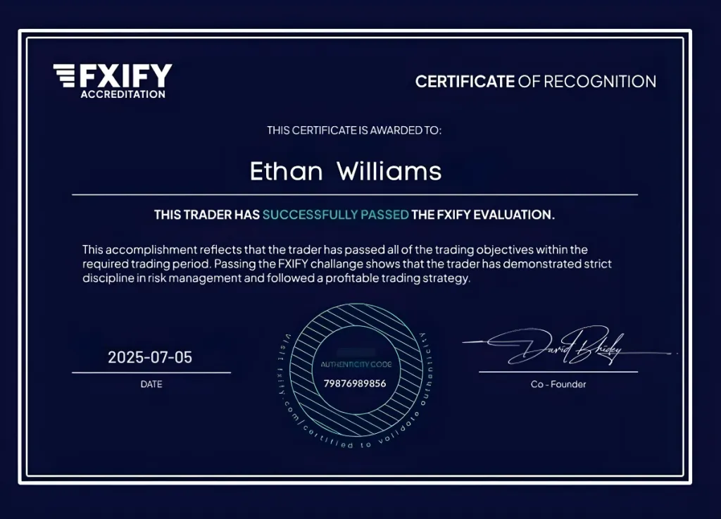 YoForex Clears Fxify Accreditation Prop Firm Account