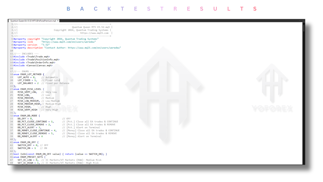 Quantum Queen Source Code V3.52 MT5