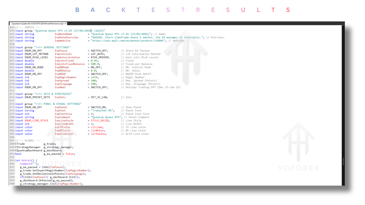 Quantum Queen Source Code V3.65 MT5