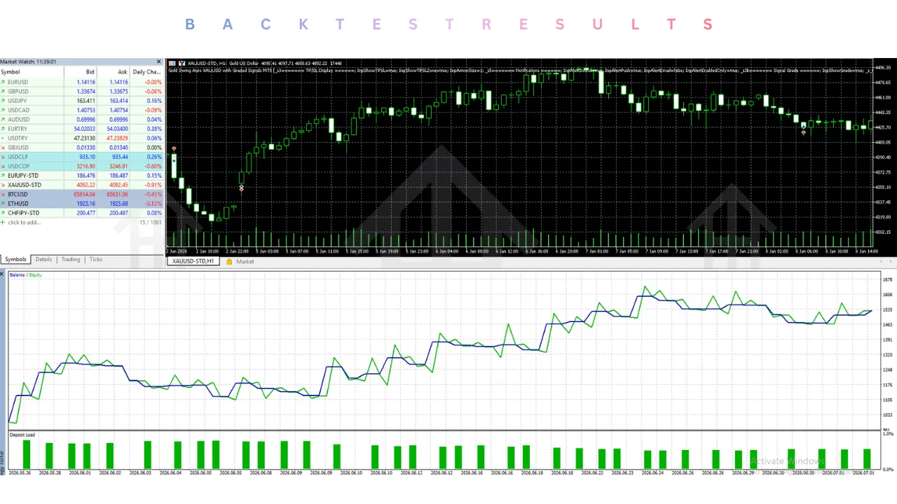 Gold Swing Auto XAUUSD with Graded Signals EA V2.27 MT5 3 Gold Swing Auto XAUUSD with Graded Signals EA V2.27 MT5